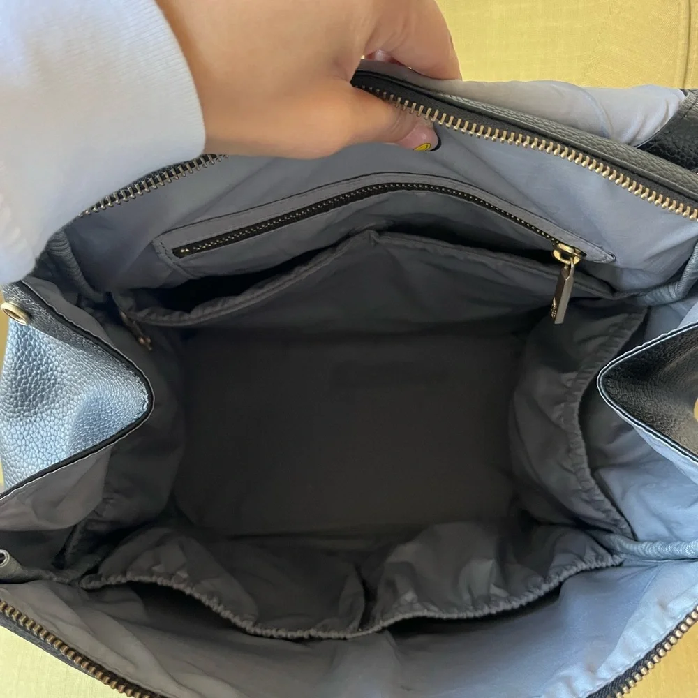 Freshly Picked Black Backpack Diaper Bag with Gold Hardware
